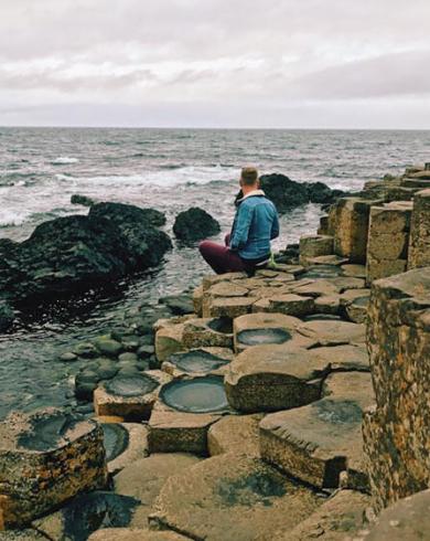 Johnny Ward at the Giant's Causeway, County Antrim, Northern Ireland