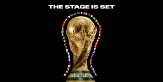 Picture of the World Cup trophy with the title 'The Stage is Set'