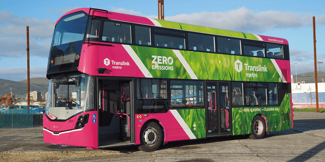 Image of a zero emissions bus