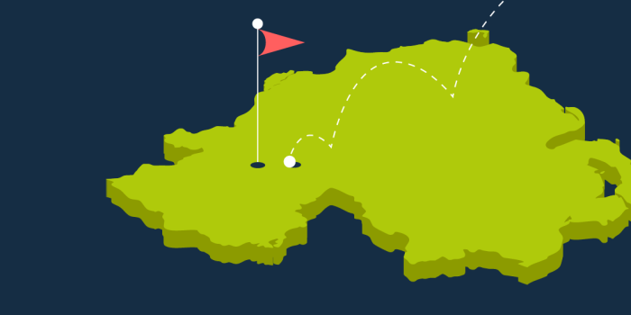 Image of the North of Ireland looking like a golf putting green