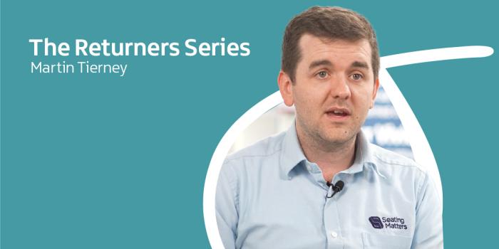 Image of Martin Tierney with the Returners Series logo