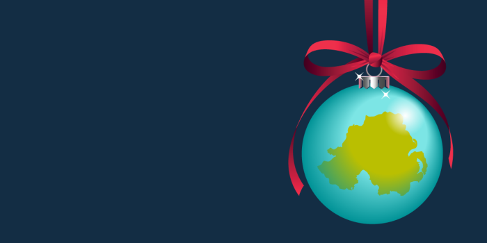 Image of a globe in the shape of a Christmas bauble
